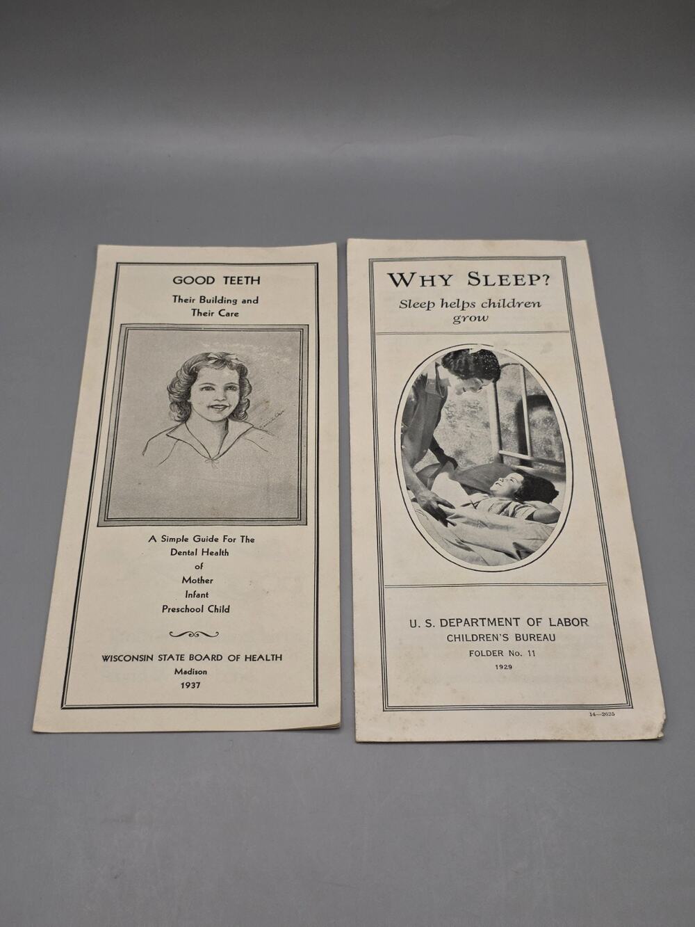 Vintage 1920s 1930s Child Care Pamphlet Lot Why Sleep Good Teeth Public Health